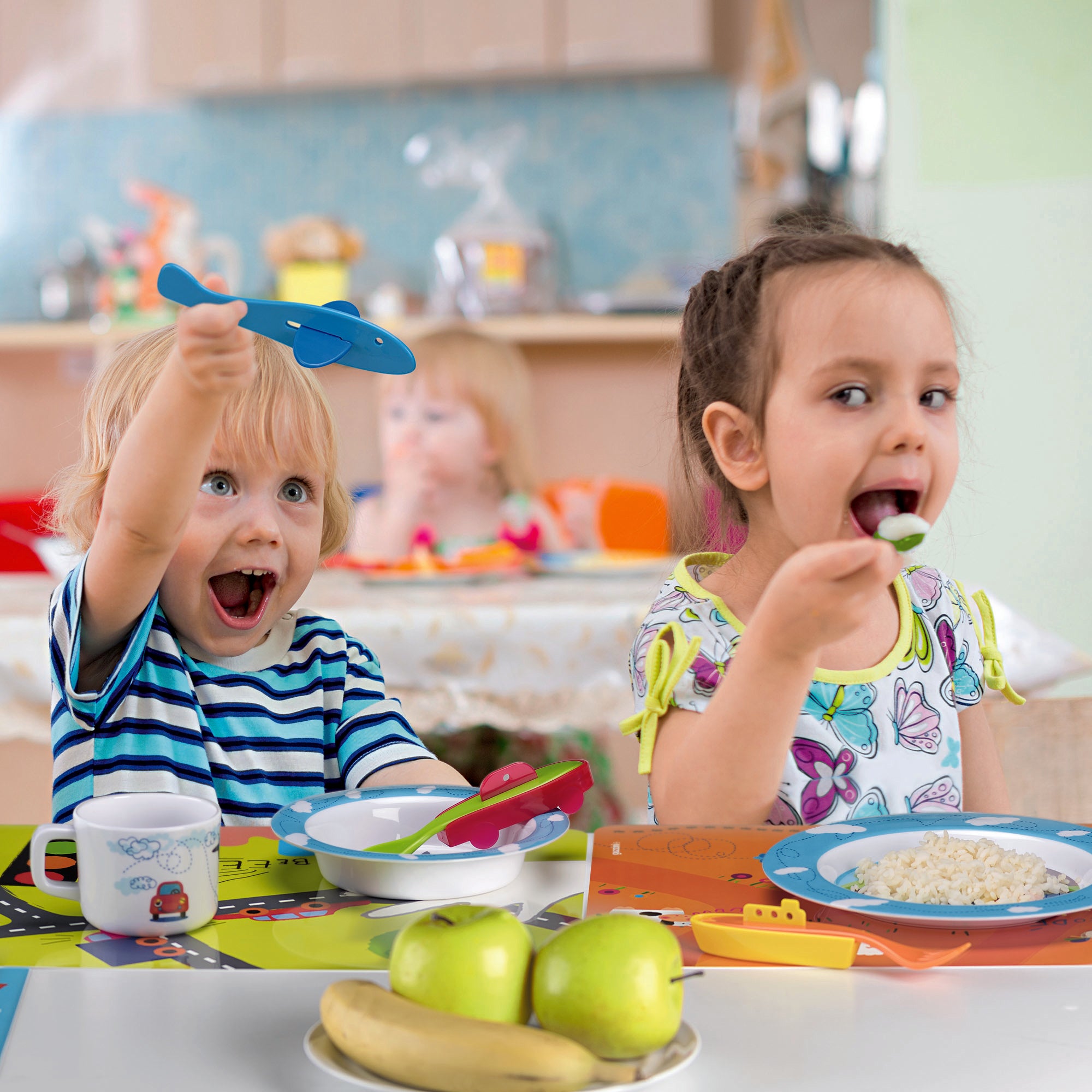 3 PIECE CUTLERY SET 'TRAFFIC' "BIMBI"
