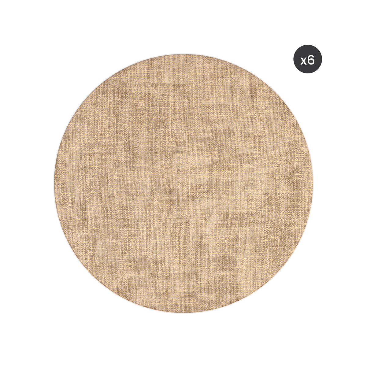 SET 6 ROUND PLACEMATS "FABRIC"