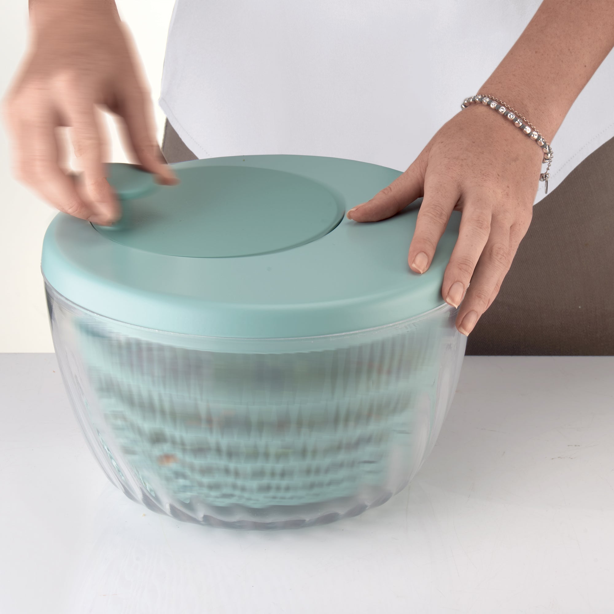 SALAD SPINNER WITH LID  Ø26CM 'SPIN&STORE' "PREPARATION"