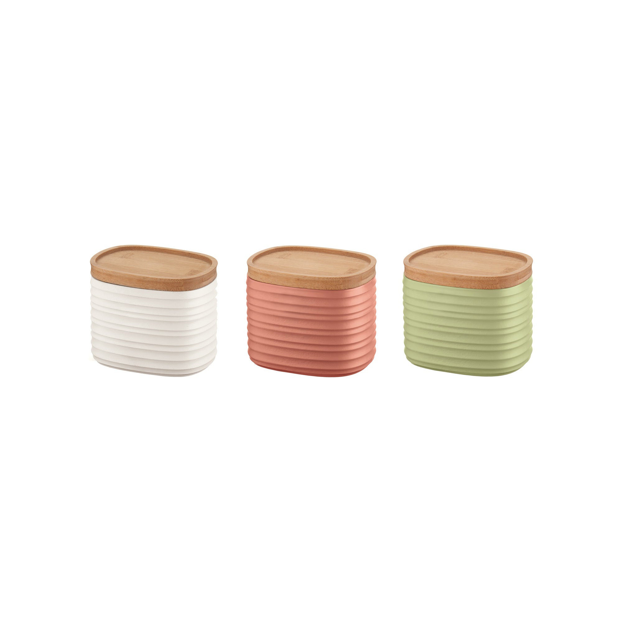 SET OF 3 STORAGE JARS "TIERRA"