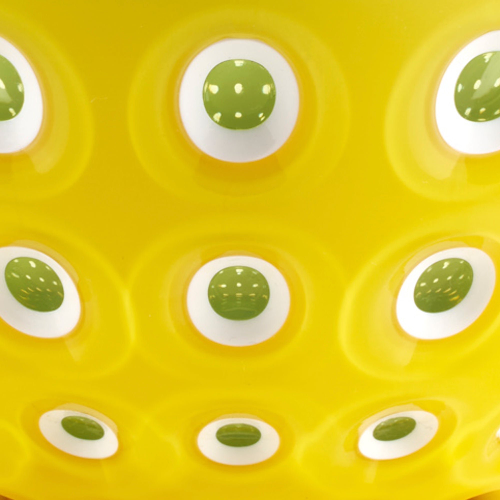 SET OF 2 BOWLS Ø12CM "LE MURRINE" - Saffron yellow/White/Water lily green