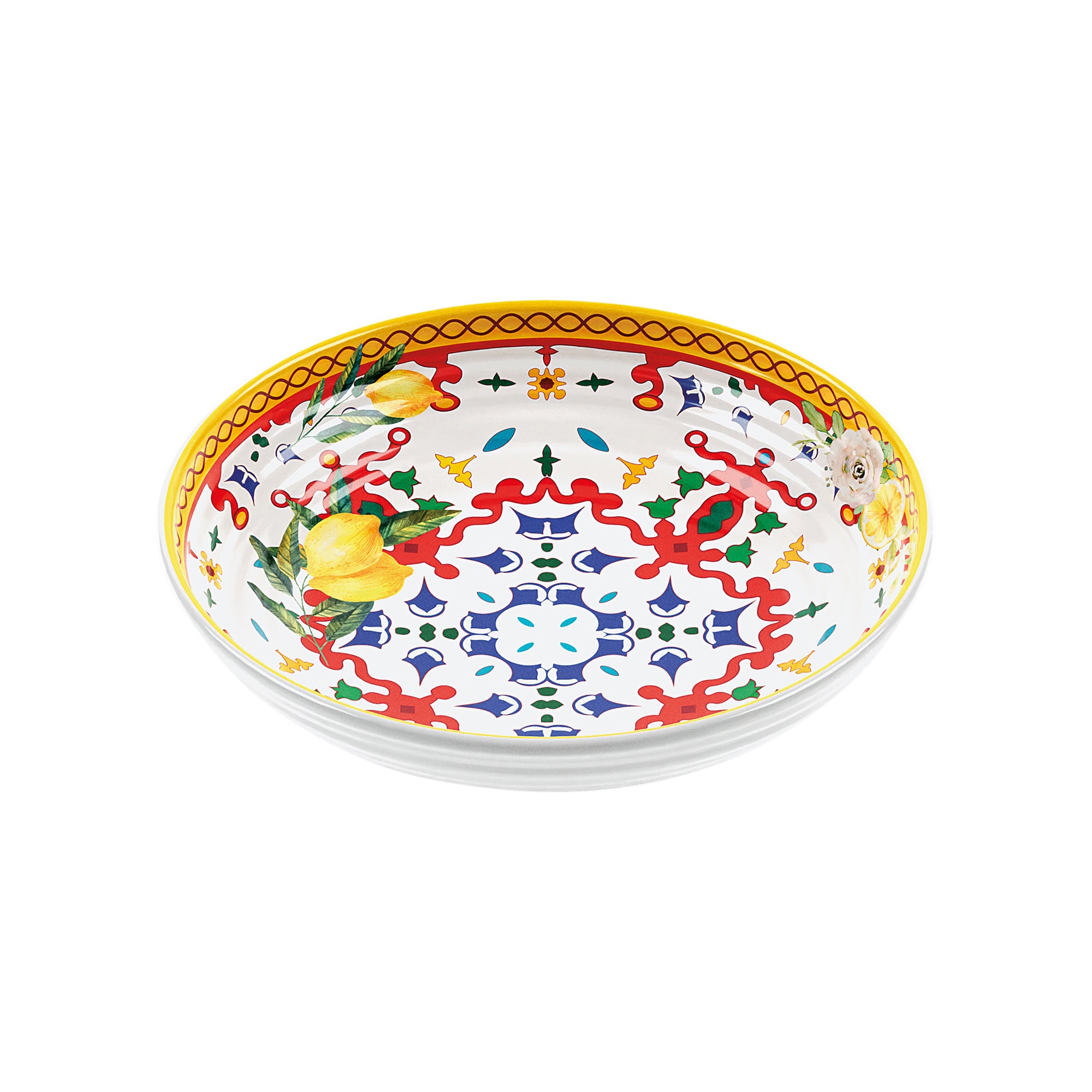 SOUP PLATE ''FLOWER&LEMON''