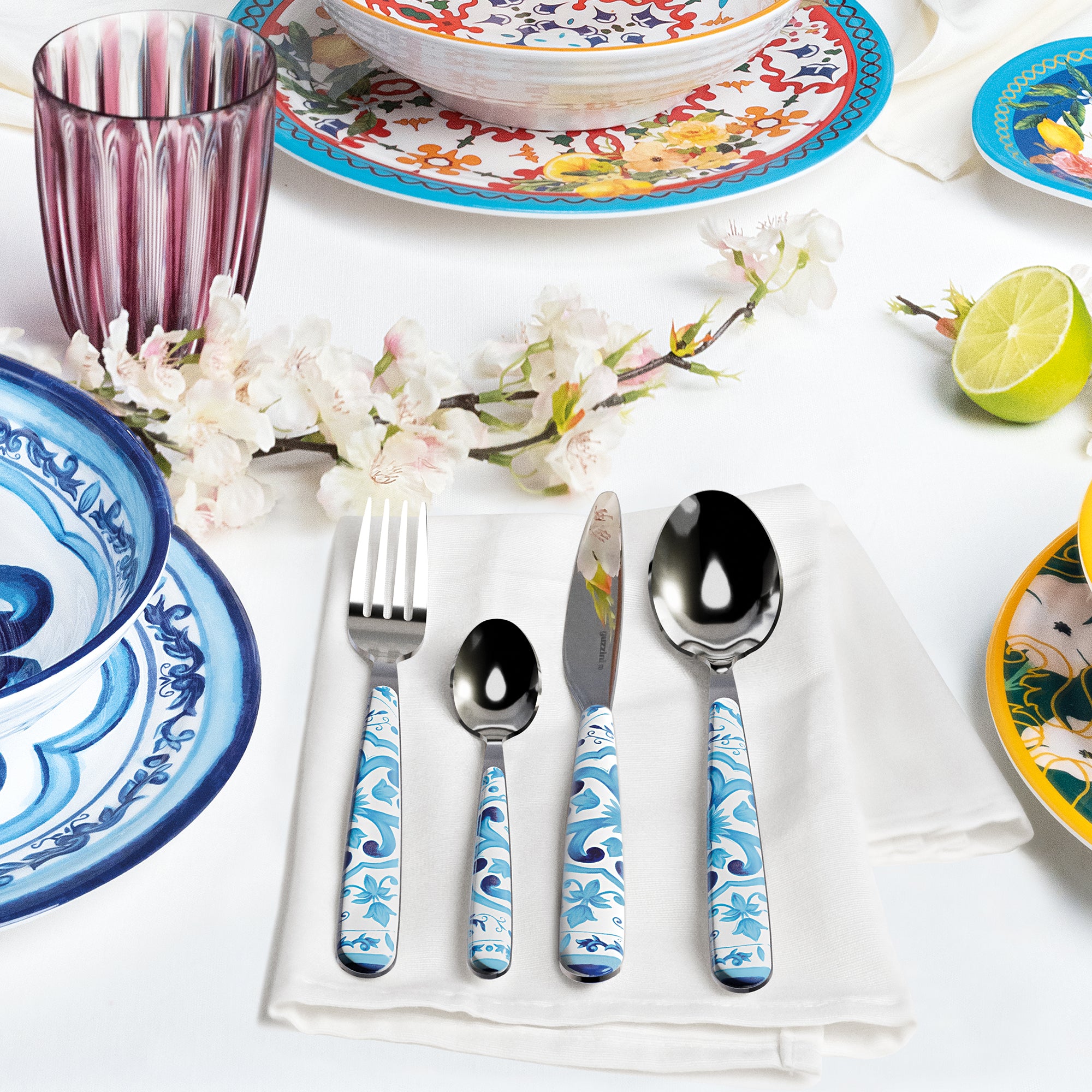 24-PIECE CUTLERY SET "BLUES"