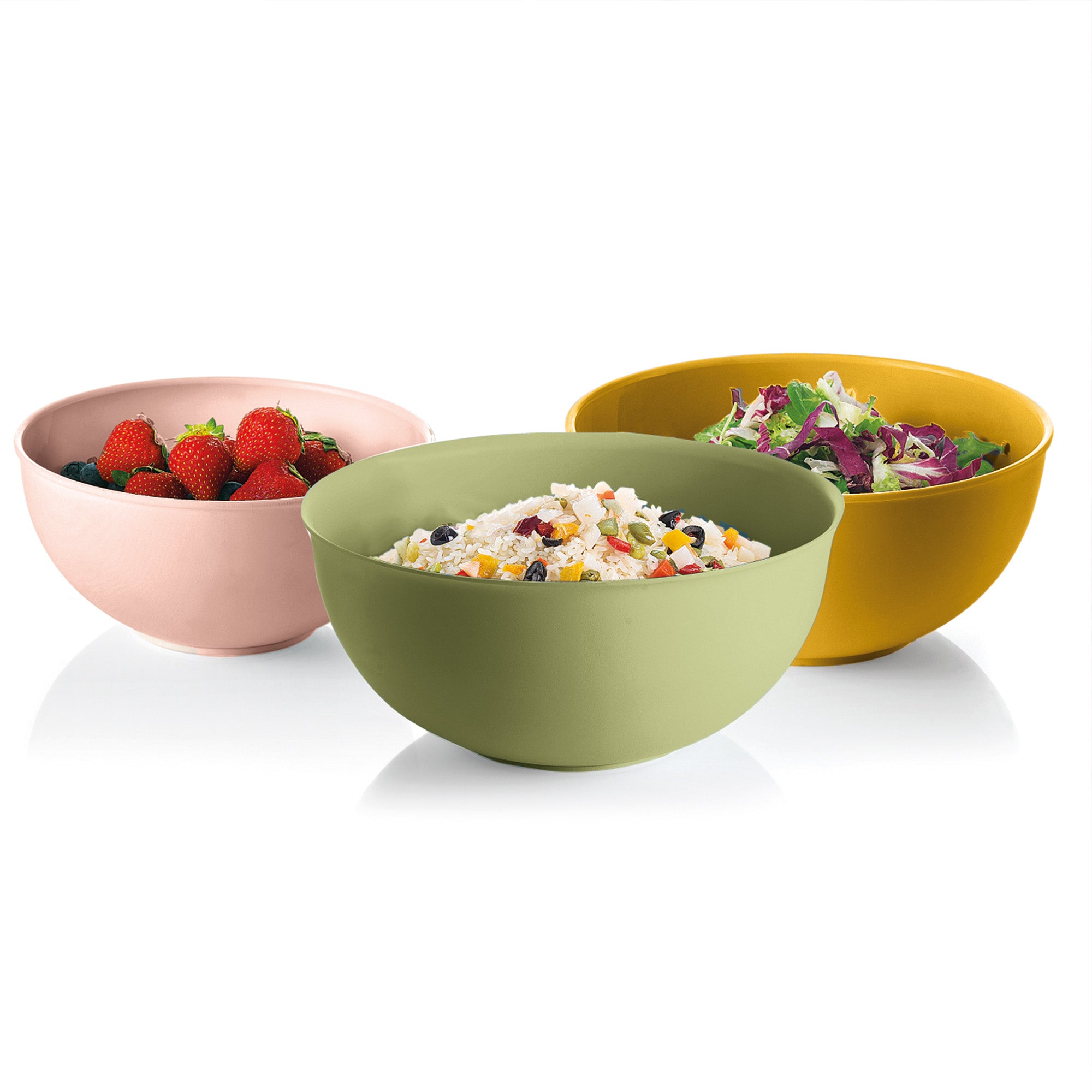 SET 3 CONTAINERS WITH LID 'EVERYWHERE BIO' "FOOD STORAGE"
