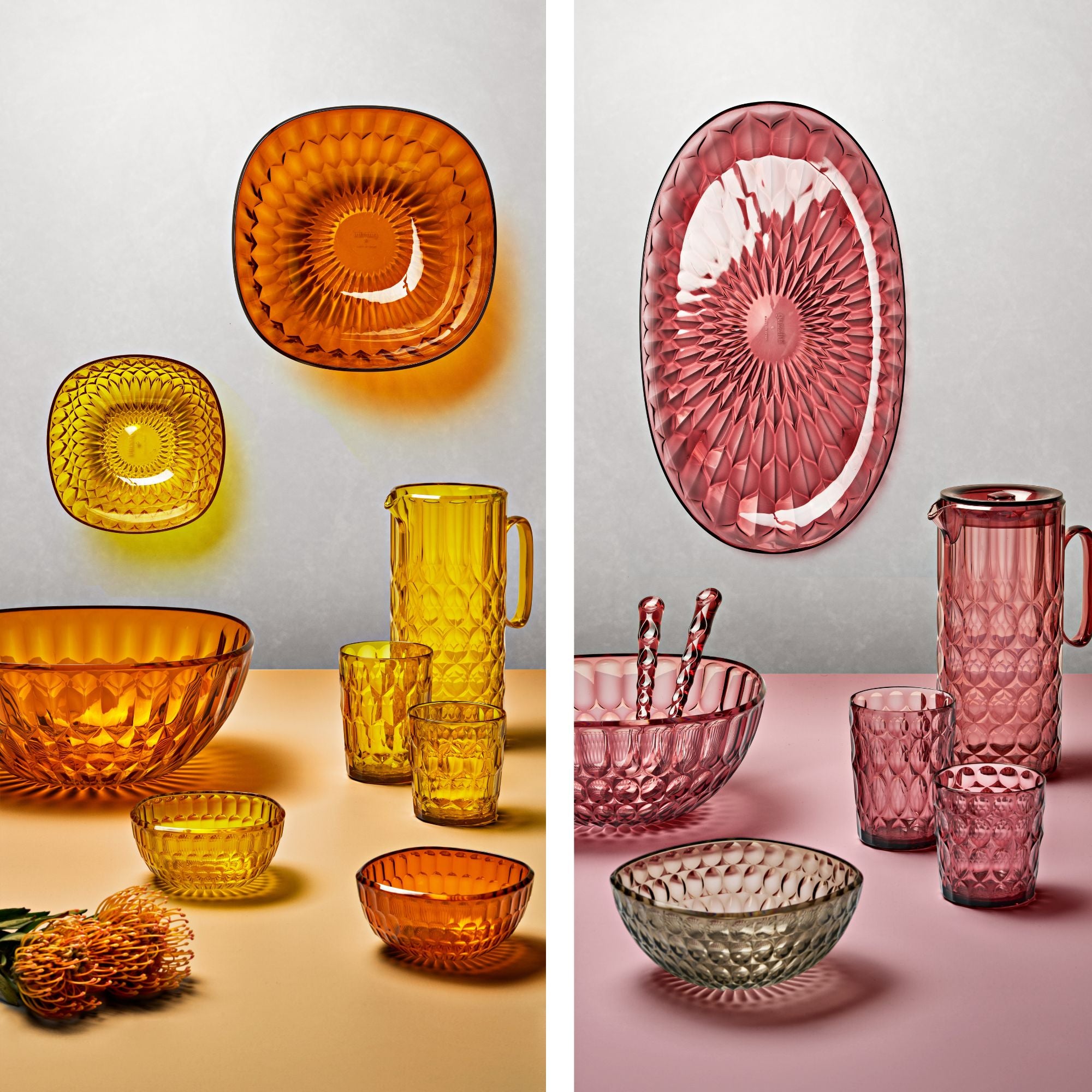 SET 6 LOW TUMBLERS "VANITY"